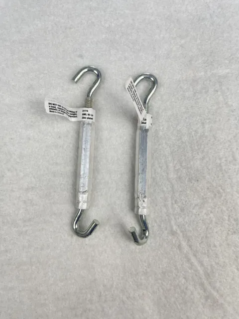 Lot of 2 National Hardware N222-000 Zinc Plated Turnbuckle 1/4 x 7-1/2 in