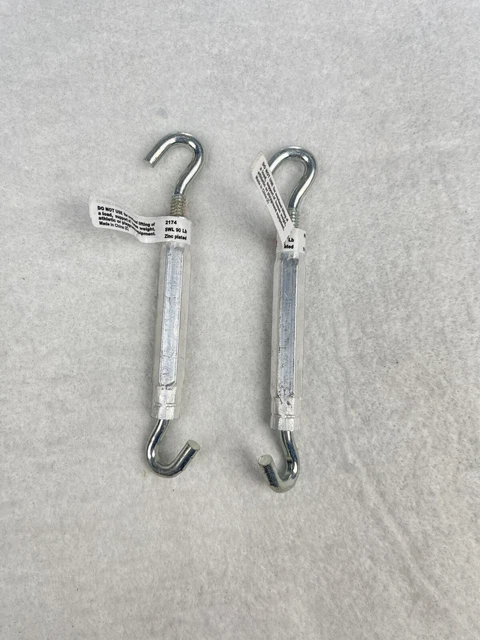 Lot of 2 National Hardware N222-000 Zinc Plated Turnbuckle 1/4 x 7-1/2 in