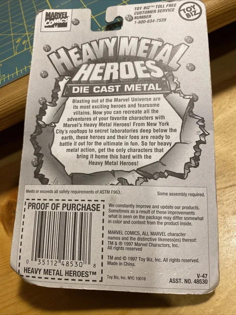 Toy Biz 1997 HEAVY METAL HEROES Figures MARVEL Die Cast DR CONNORS THE LIZARD 2