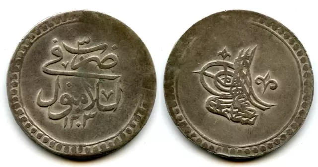 Silver 2-piastres (ikilik), RY3 (1791), Selim III (1789-1807), Ottoman Empire (K