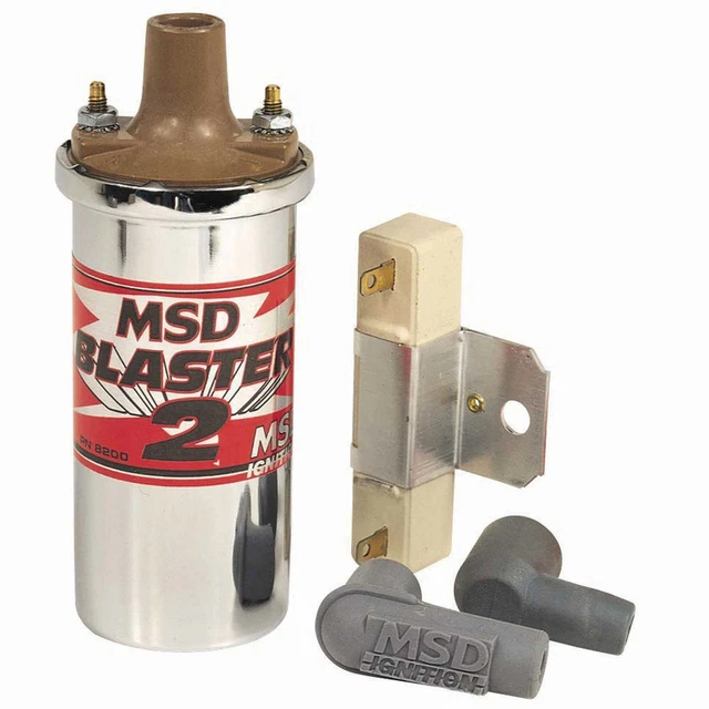 MSD Ignition Blaster 2 bobina di accensione ad alte prestazioni con resistenza di zavorra (cromata)