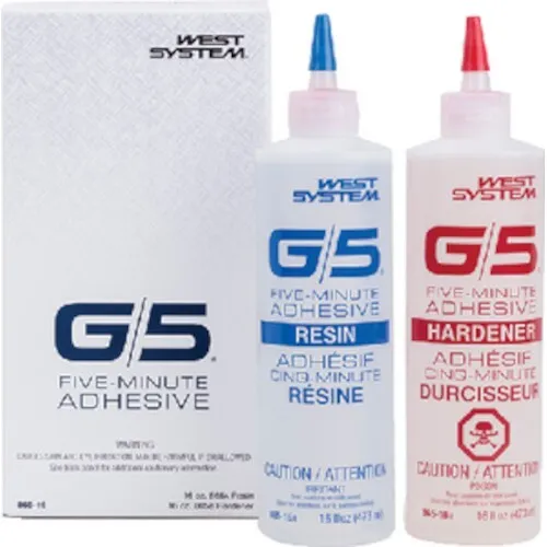 West System G/5 Five-Minute Adhesive Two Part 1/4 Pint Kit