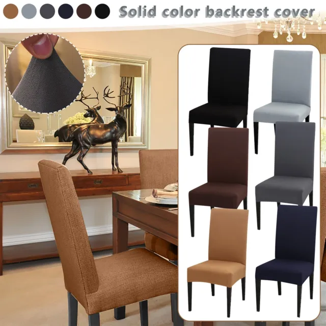 High Back Solid Color Office Hotel Hotel Home Chair Cover Set One-Piece US