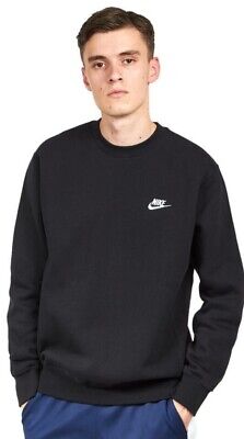 Nike Sportswear Club Fleece Crew Neck Sweatshirt Cotton Pullover Top RRP £50