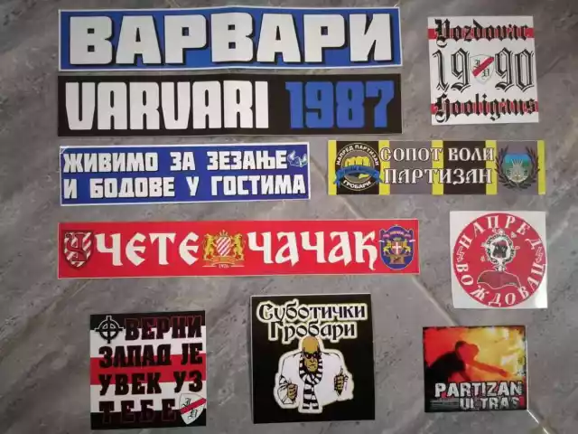 Radnički Kragujevac Red Devils 14 x Serbian Ultras Stickers