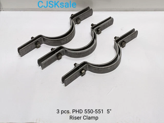 3 pcs. PHD 550-551  5" Riser Clamp (NEW).