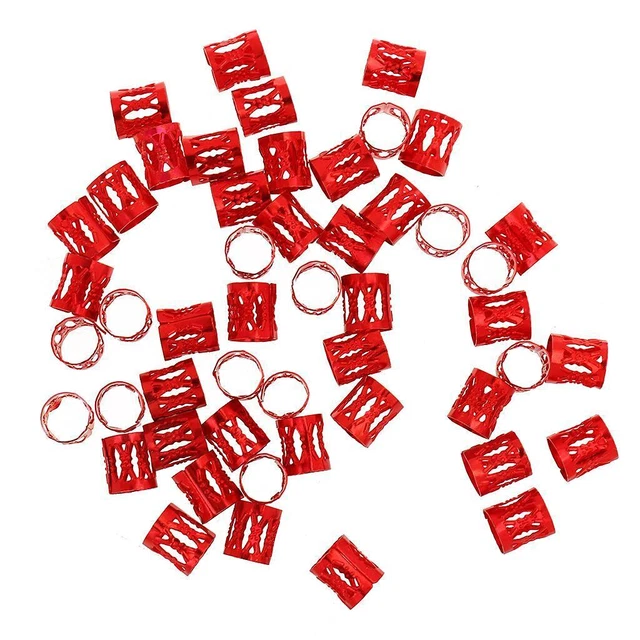 50er / Pack Metallperle Spacer Charms Dread Lock Dreadlocks Perlen Flechtet Haar