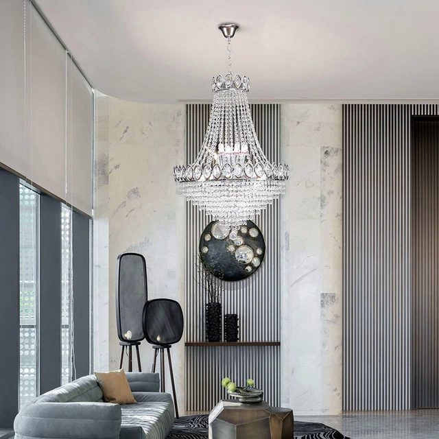Elegant Crystal Chandelier Pendant Ceiling Light Fixture Lighting Hanging Lamps