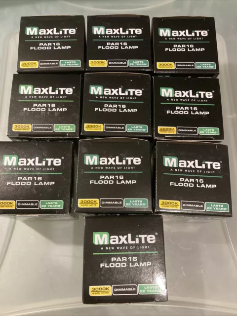 Set of 10 PAR16 GU10 base 50W 500 lumens Dimmable LED Flood Light 3000K