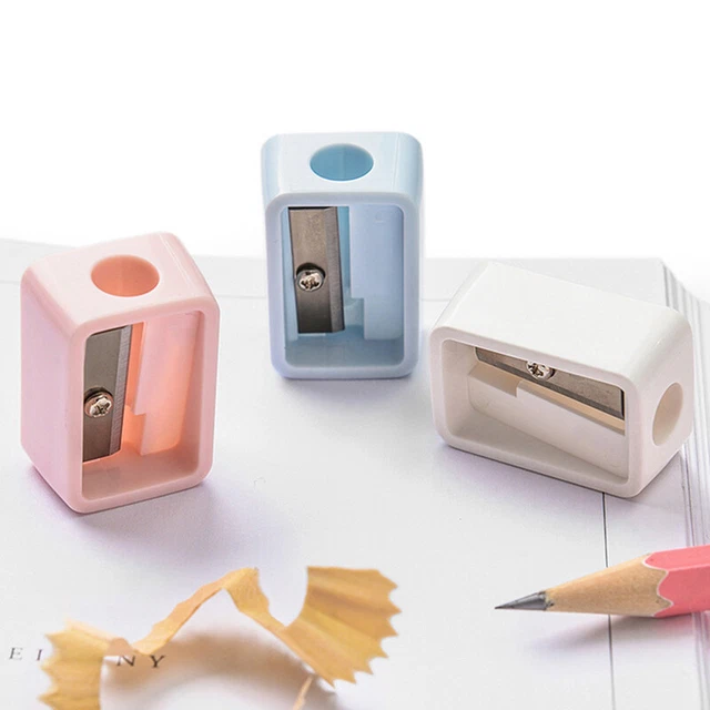 2PCS Cute Pencil Mini Sharpeners Candy Color Standard Pencil Cutting MachiDB