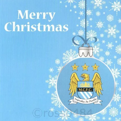 Manchester City FC Christmas Card Man City Xmas OFFICIAL Gift