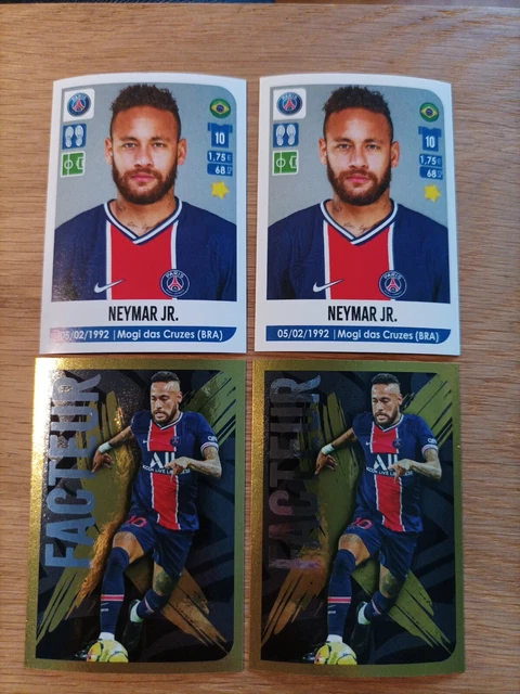 #425 #421 - 2020 PANINI FOOT - 2021 - NEYMAR JR. PSG Lot of 4 Stickers
