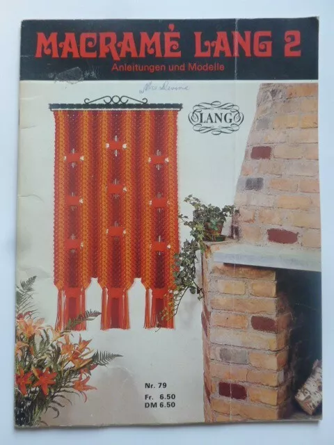 MACRAMÉ Lang 2 - Vintage 1970er deutsches Musterbuch