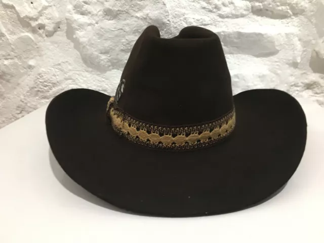 VINTAGE STETSON 4X Beaver Chocolate Brown Cowboy Western Hat Men's Size ...