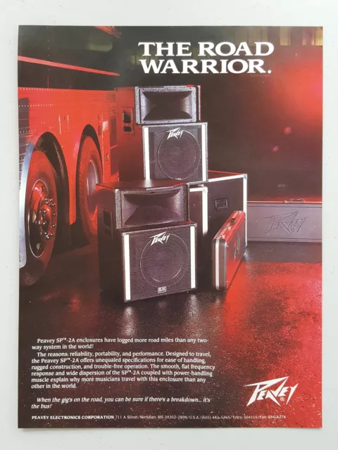 1989 Peavey SP-2A Speaker Horn Enclosures Live Music Vintage Magazine Print Ad