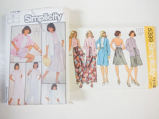 Sewing Patterns -  Simplicity 5399  and Simplicity 7490 (Both size 10)