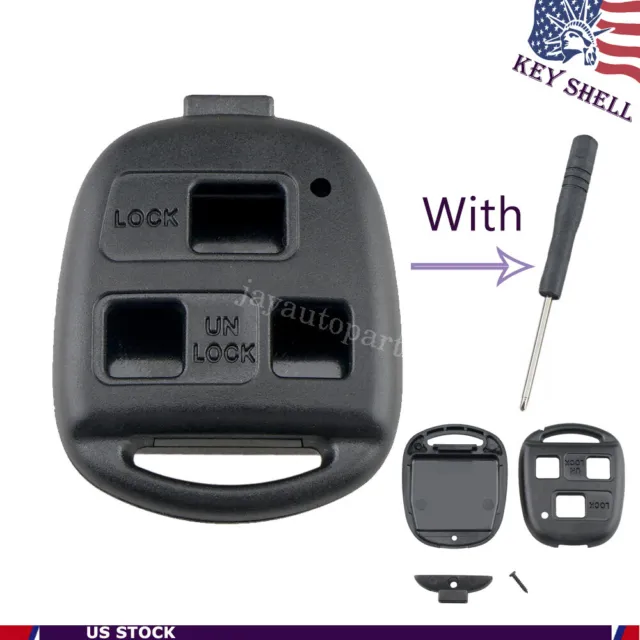 Remote Smart Car Key Fob Shell Case for 2000 2001 2002 2003 Lexus ES300 3 Button