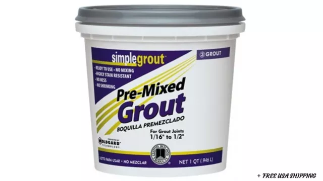 Custom Building Products SimpleGrout Indoor White Grout 1 qt.PMG381QT New/Op.Box