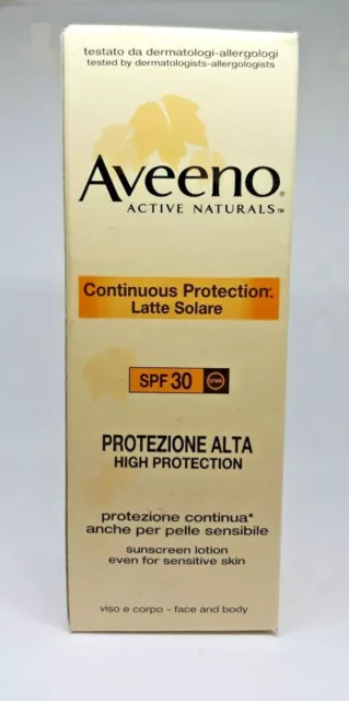 Aveeno active naturals latte solare spf30 protezione alta 150 ml