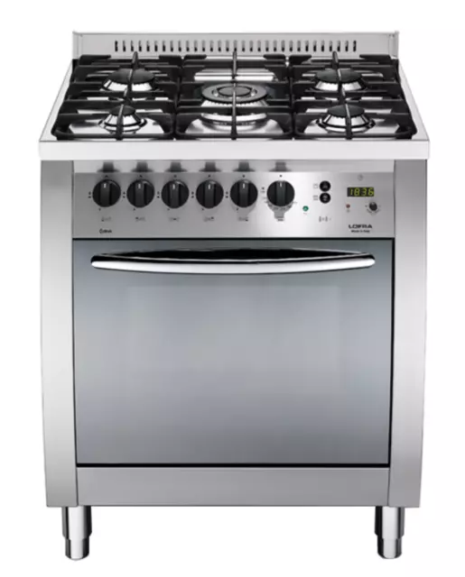 Lofra Courbe C76gv/C Cuisine Acier Inox 70x60 CM 5 Brûleurs Four La Gaz