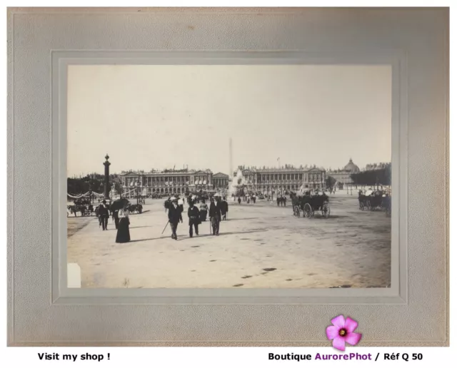 Paris, La Place Animée De La Concorde, Fontaine & Obélisque, 1900  -Q50