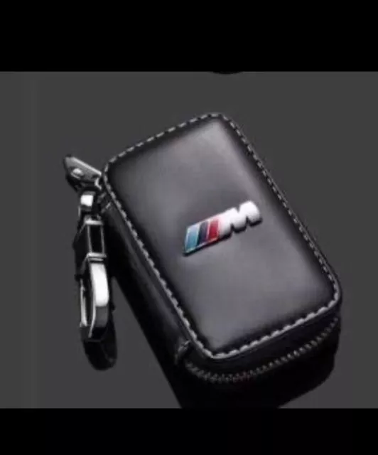 BMW M Sport Leather Car Key Chain Keyring Holder