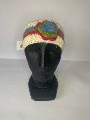 Pachamama con motivo a righe Teiera in 100% lana lavorata a mano 