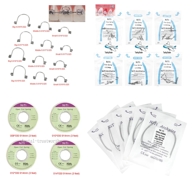 Dental Ortho Anterior Teeth Torque Rectangular Springs Closed / Open Coil Spring