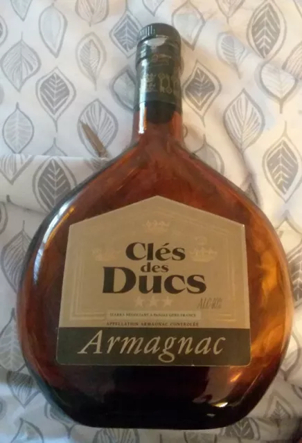 Vintage France Armagnac appellation Glass Bottle + stopper  Amber Brown RARE!!!