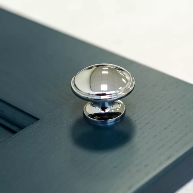 Chrome Kitchen Cupboard Knob 35mm Polished Round Cabinet Handle Door Drawer Pull