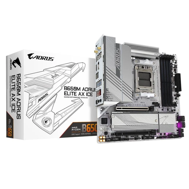 AORUS B650 AORUS Elite Ax Ice Socket Am5/B650/Ddr5/S-Ata 6Gb/S/Micro ...