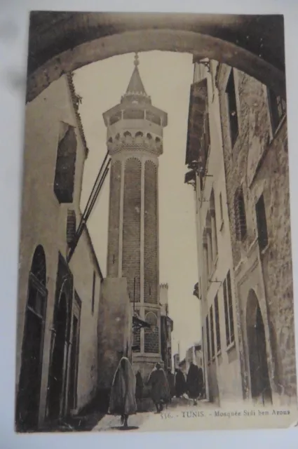 CPA Tunisie Tunis - Mosquée Sidi ben Arous vers 1910 Casbah