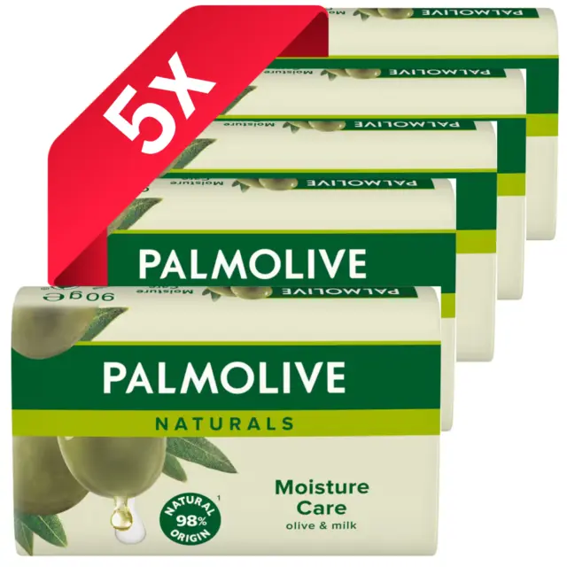 Seife Palmolive 90g - Seifenstück Olive & Milch - 5er Pack (5 * 90g)