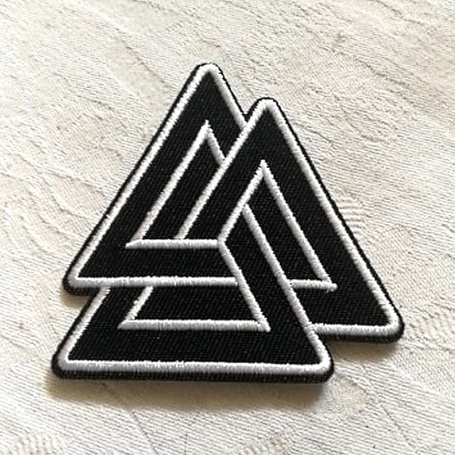 PATCH ÉCUSSON THERMOCOLLANT - Valknut Symbole Viking (Réf b) EUR 4,99 ...