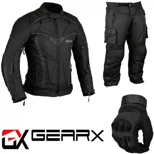 Aircon Motorbike Protective Suit Motorcycle Waterproof Jacket Trousers Gloves