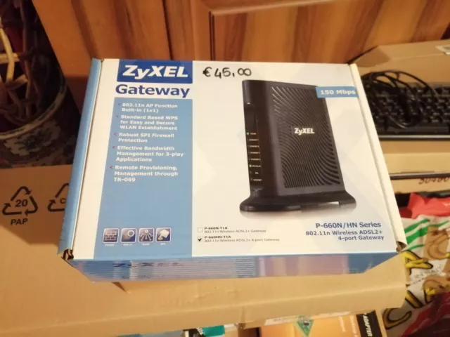 Router ZYXEL P-660N/HN-T1A Gateway ADSL2+ Wifi 150Mbps 4 Porte