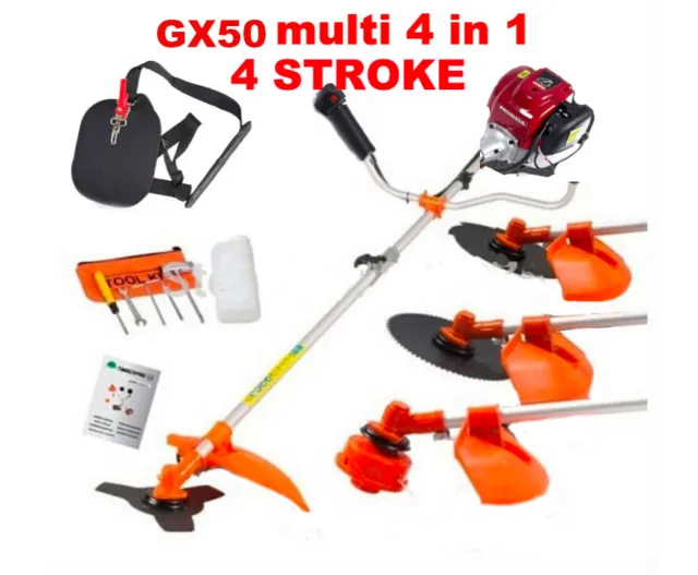 Gx50 brush cutter 4 in 1 lawn mower weed eater pruner hedge trimmer saw edger