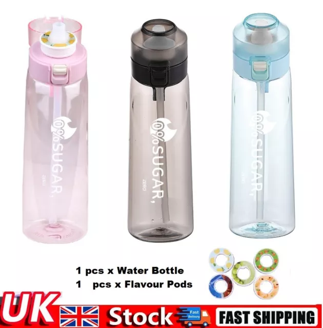 650ml Water Bottle with 1 Air Fruit Fragrance Flavoured Random Taste Pods UK