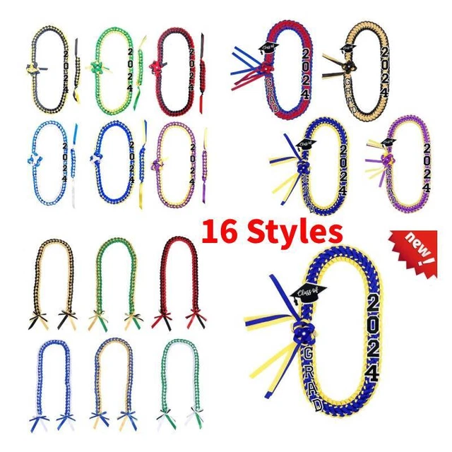 GRADUATION RIBBON LEI Necklace Class of 2024 Graduation Gifts Braided