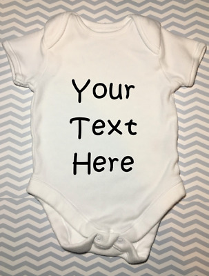 Personalised your text here funny baby grow vest bodysuit baby shower gift