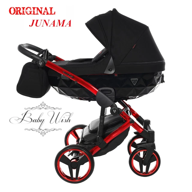 JUNAMA DIAMOND INDIVIDUAL V2 BABY PRAM STROLLER 2in1 CARRYCOT+ PUSHCHAIR