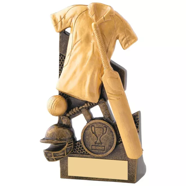 Cricket Prix Chemise Batte Balle Casque Trophée Or Récompense Sans Gravure RC481