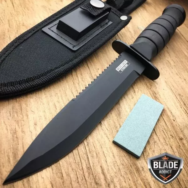 10.5" Fixed Blade Tactical Fishing Hunting Survival Bowie CAMPING Knife + SHEATH