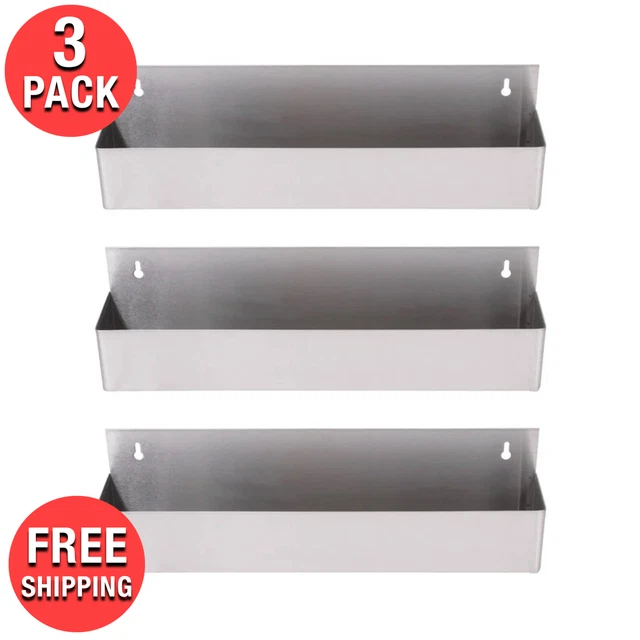 (3-Pack) Commercial Bar 22" Stainless Steel Single Tier Speed Rail Liquor Rack