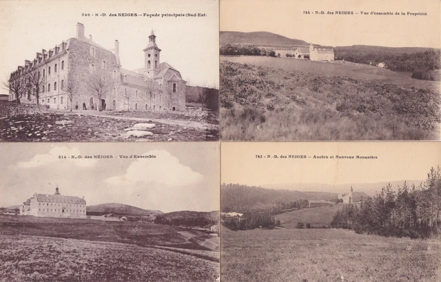 LOT DE 4 cartes postales anciennes postcards NOTRE-DAME DES NEIGES ...