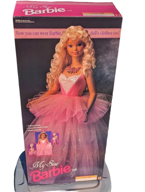 My Size Barbie Life Size 3ft Tall Ballerina Doll Mattel 1992 Vintage Open Box