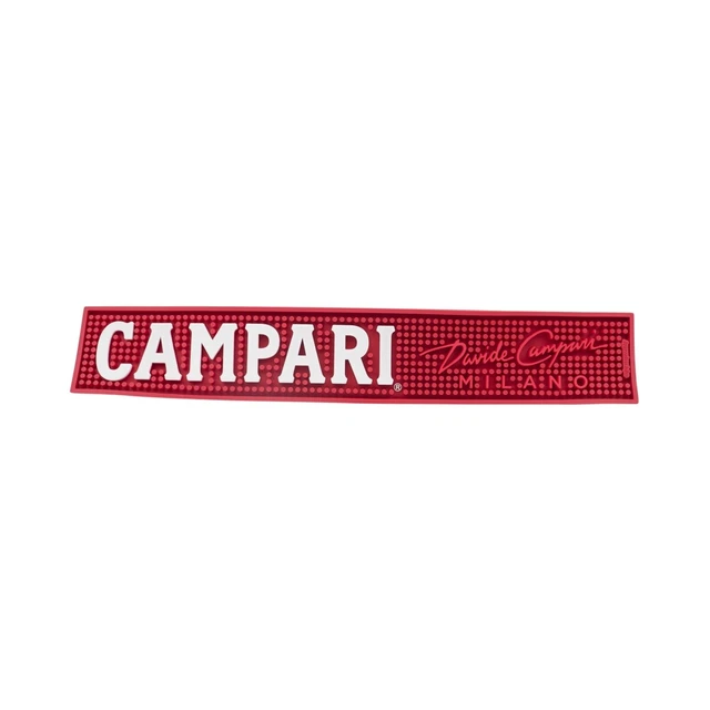 Campari Barmatte Rot 59x10 Runner Gläser Abtropfmatte Cocktail Bar Gummi Deko