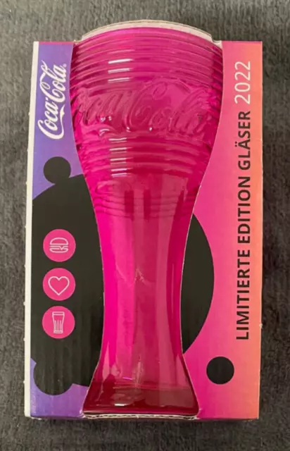 Mc Donalds Coca Cola Glas 2022 "Glas Pink" Limitierte Edition - NEU
