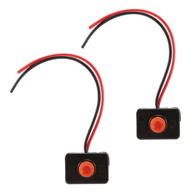 2 x base adesiva DC 12V2A pulsante di pressione interruttore commutato per breve tempo per Y1Z9