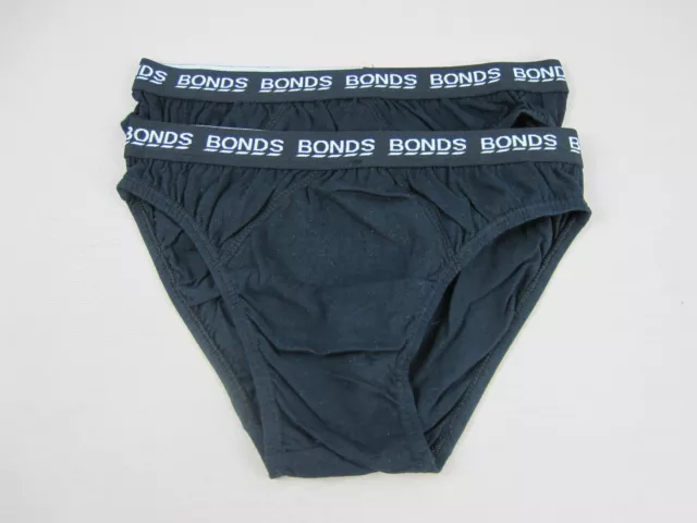 Bonds Boys Kids 2 Pack Cotton Briefs Underwear sizes 4 6 8 10 12 Colour  Black